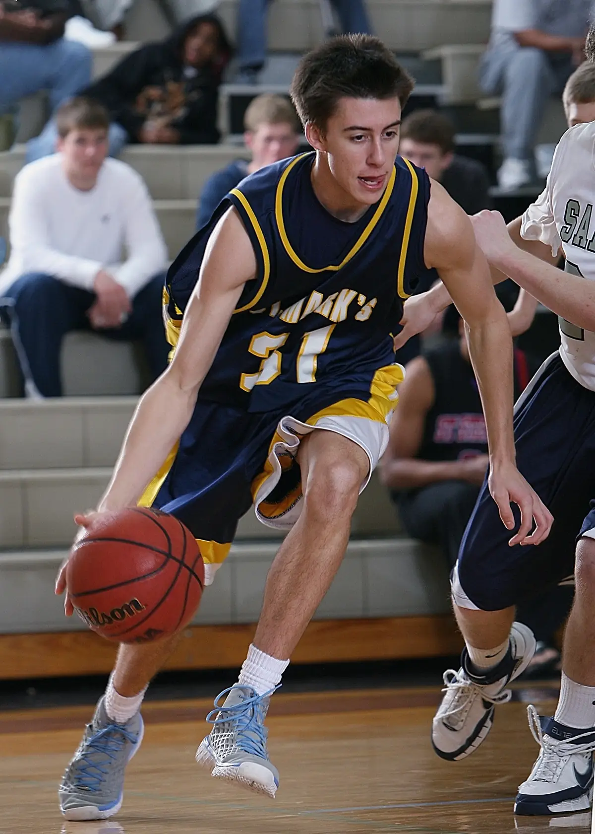 A basketball game, illustrative sports photography