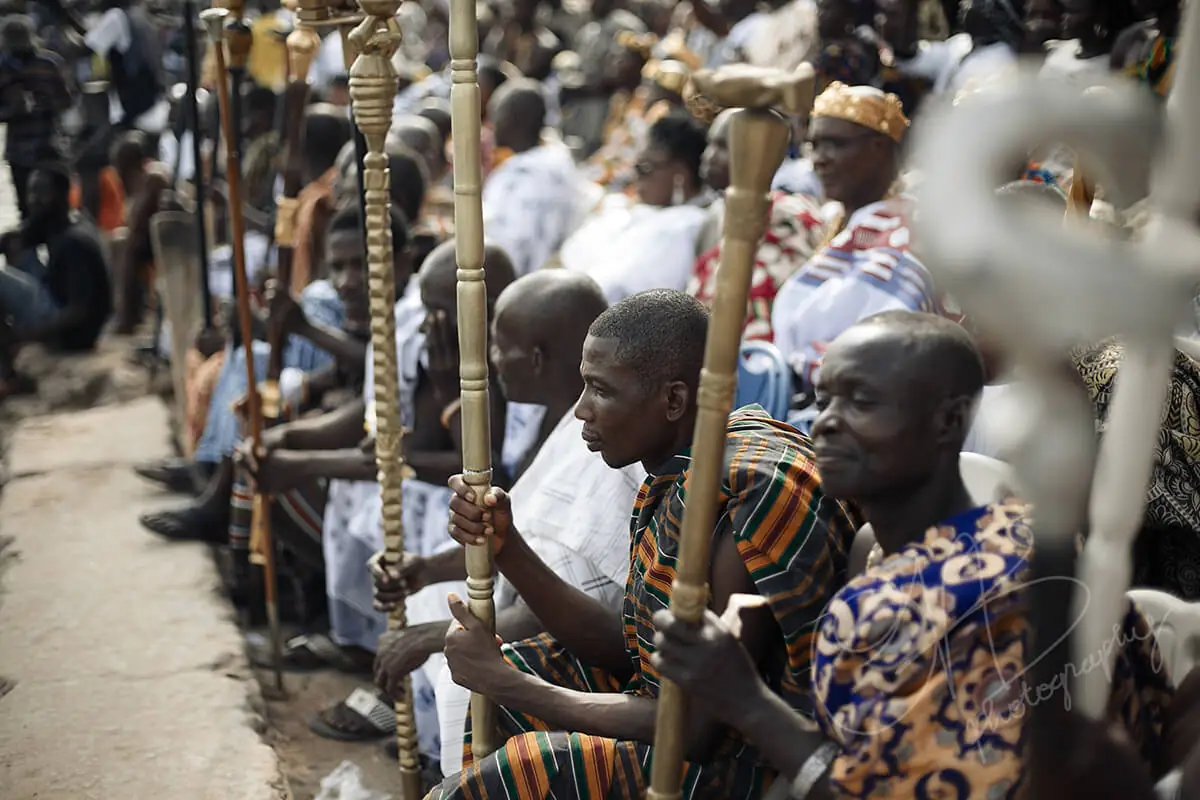 A ceremonial gathering in Ghana